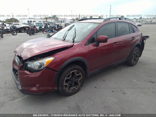 JF2GPAVC2E8208717 - 2014 SUBARU XV CROSSTREK 2.0 PREMIUM RED photo 2