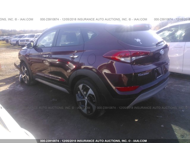 KM8J33A23JU641193 - 2018 HYUNDAI TUCSON VALUE BURGUNDY photo 3