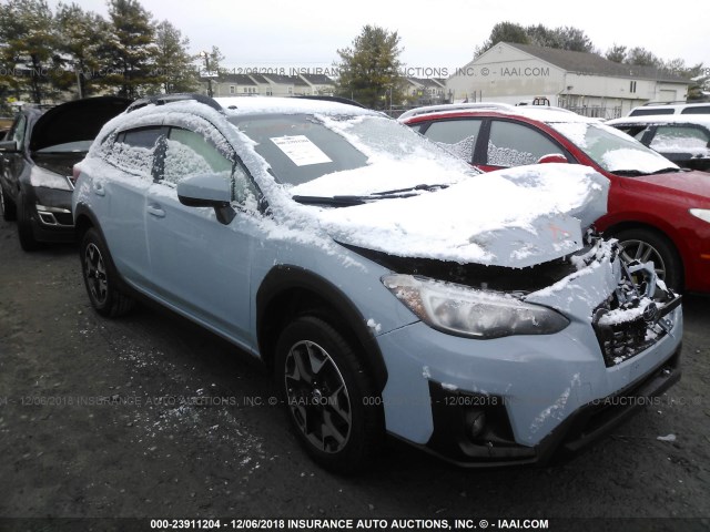 JF2GTADC8JH249148 - 2018 SUBARU CROSSTREK PREMIUM Light Blue photo 1