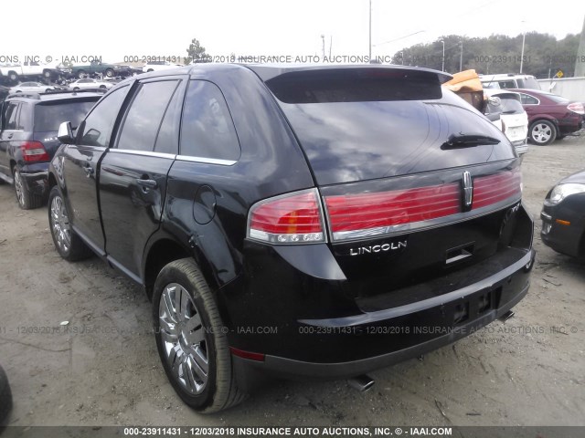 2LMDU68C78BJ26759 - 2008 LINCOLN MKX BLACK photo 3