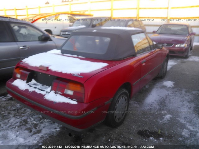 6MPCT01Z4M8624420 - 1991 MERCURY CAPRI RED photo 4