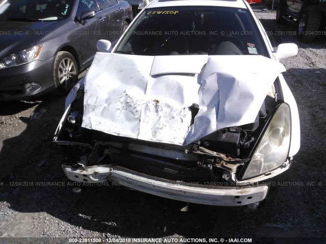 JTDDY32T1Y0013516 - 2000 TOYOTA CELICA GT-S WHITE photo 6