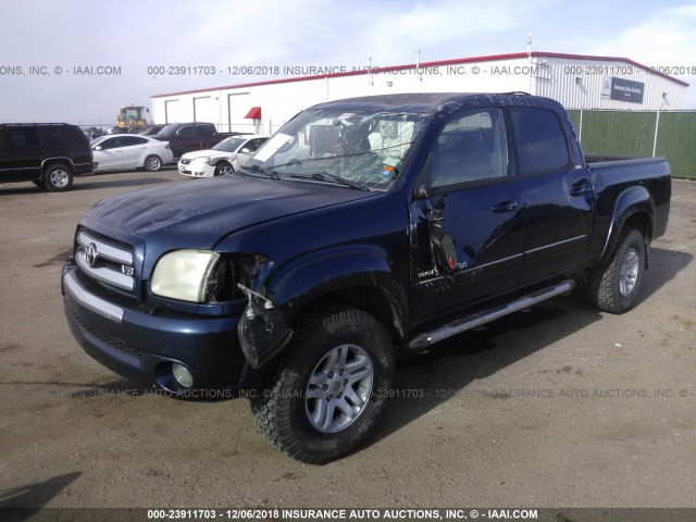 5TBDT44174S462750 - 2004 TOYOTA TUNDRA DOUBLE CAB SR5 BLUE photo 2