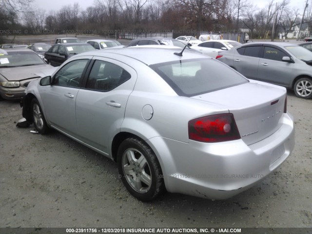 1B3BD1FB5BN526370 - 2011 DODGE AVENGER MAINSTREET SILVER photo 3