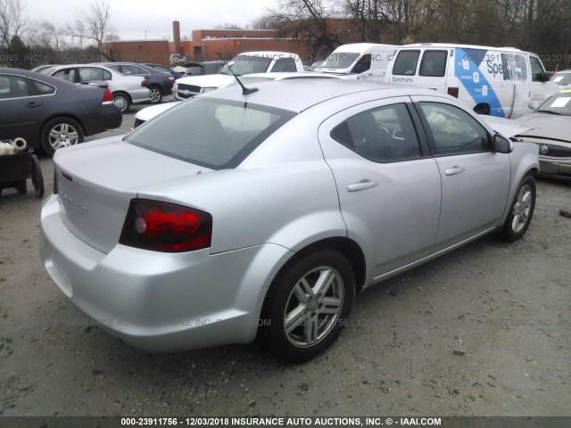 1B3BD1FB5BN526370 - 2011 DODGE AVENGER MAINSTREET SILVER photo 4