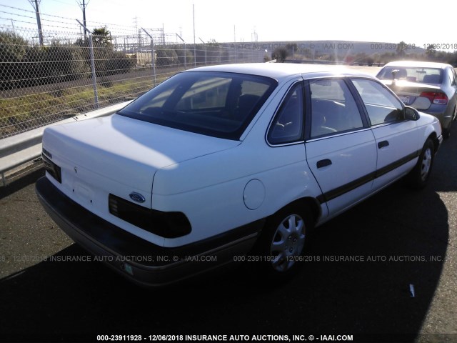 1FACP50U6LG205753 - 1990 FORD TAURUS L WHITE photo 4