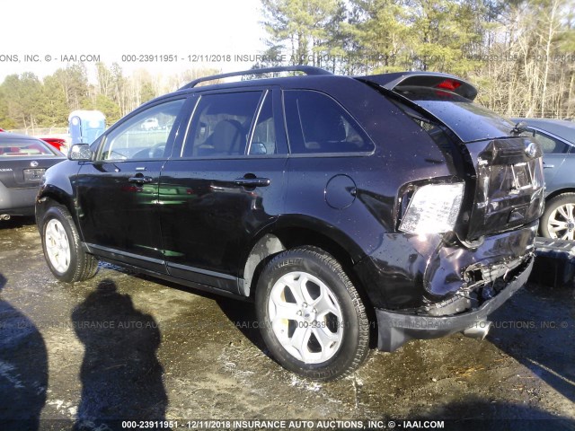 2FMDK4JC8EBB34364 - 2014 FORD EDGE SEL BROWN photo 3