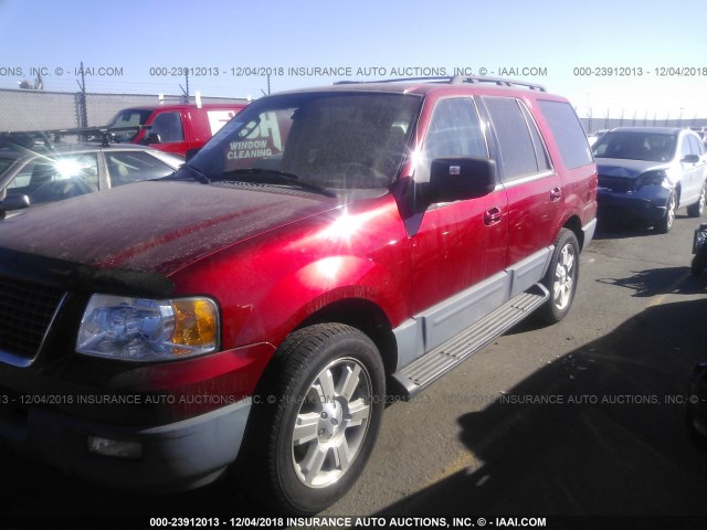 1FMPU16536LA45416 - 2006 FORD EXPEDITION XLT RED photo 2