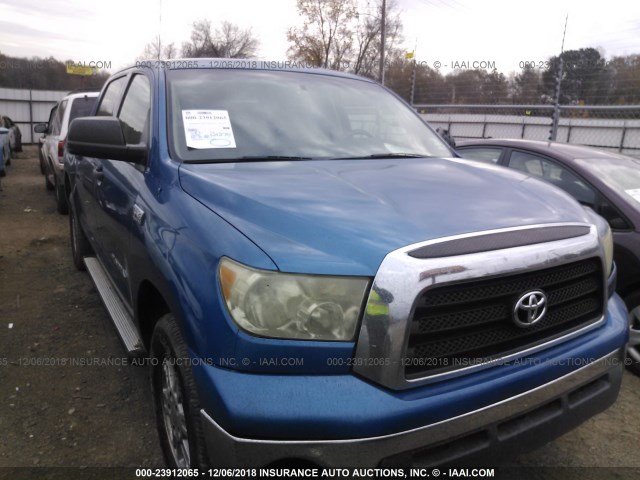 5TBEV54127S468707 - 2007 TOYOTA TUNDRA CREWMAX SR5 BLUE photo 1