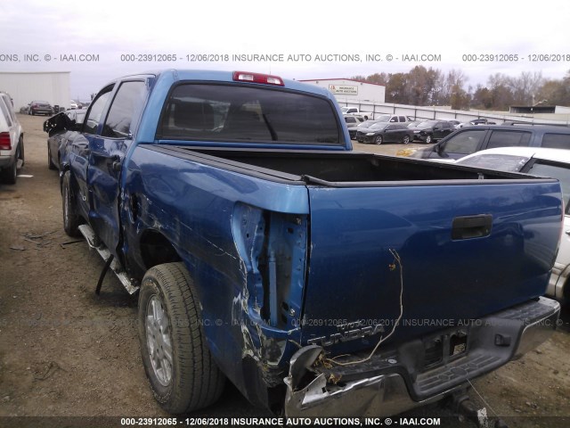 5TBEV54127S468707 - 2007 TOYOTA TUNDRA CREWMAX SR5 BLUE photo 3