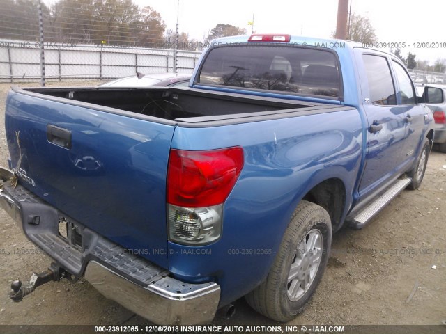 5TBEV54127S468707 - 2007 TOYOTA TUNDRA CREWMAX SR5 BLUE photo 4