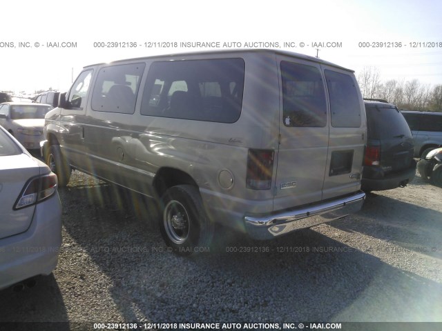 1FMNE11L48DA49935 - 2008 FORD ECONOLINE E150 WAGON GOLD photo 3