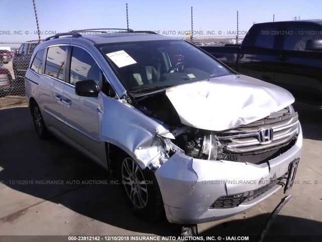 5FNRL5H63DB057739 - 2013 HONDA ODYSSEY EXL SILVER photo 1