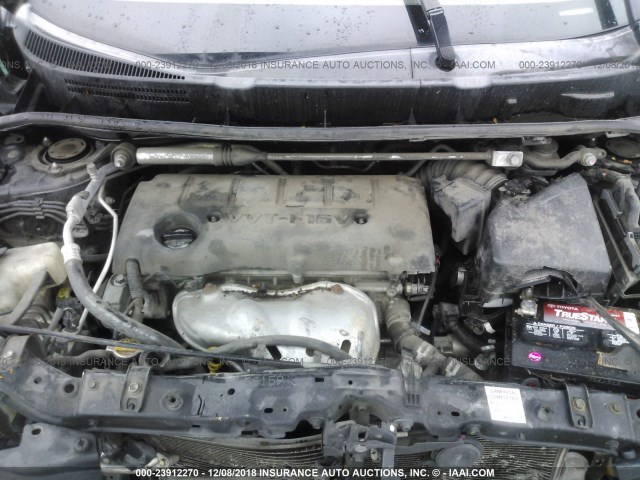 2T1ME4EE3AC005800 - 2010 TOYOTA COROLLA MATRIX XRS BLACK photo 10