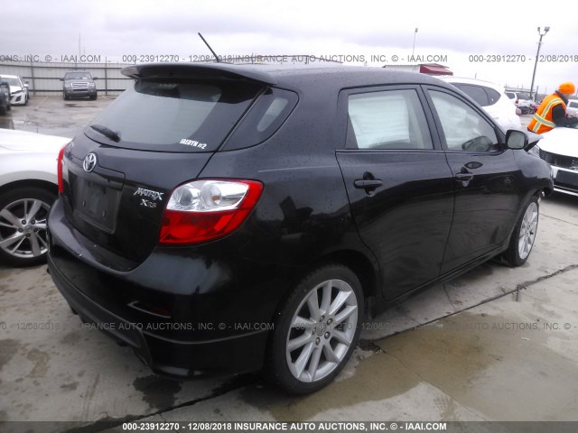 2T1ME4EE3AC005800 - 2010 TOYOTA COROLLA MATRIX XRS BLACK photo 4