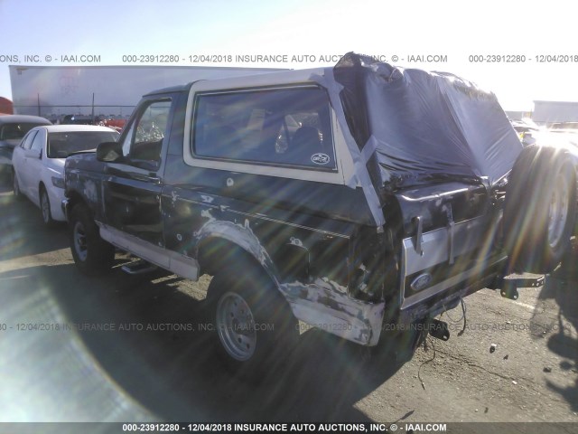 1FMEU15H5NLA36895 - 1992 FORD BRONCO U100 BLACK photo 3