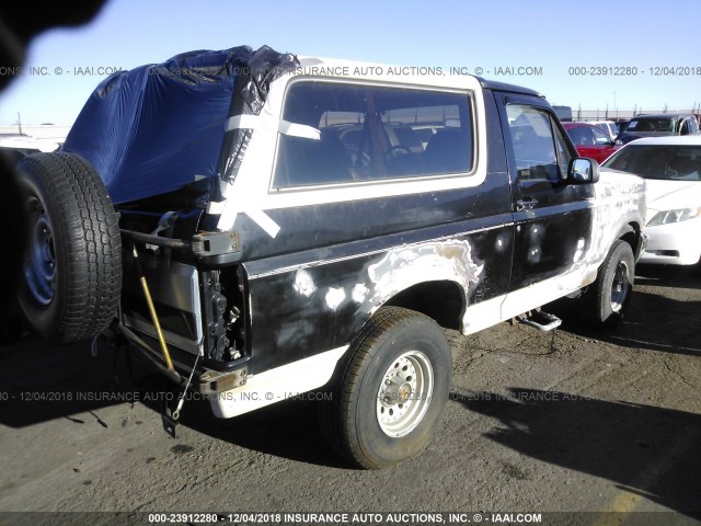 1FMEU15H5NLA36895 - 1992 FORD BRONCO U100 BLACK photo 4