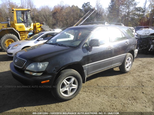 JT6GF10UXX0006928 - 1999 LEXUS RX 300 BLACK photo 2