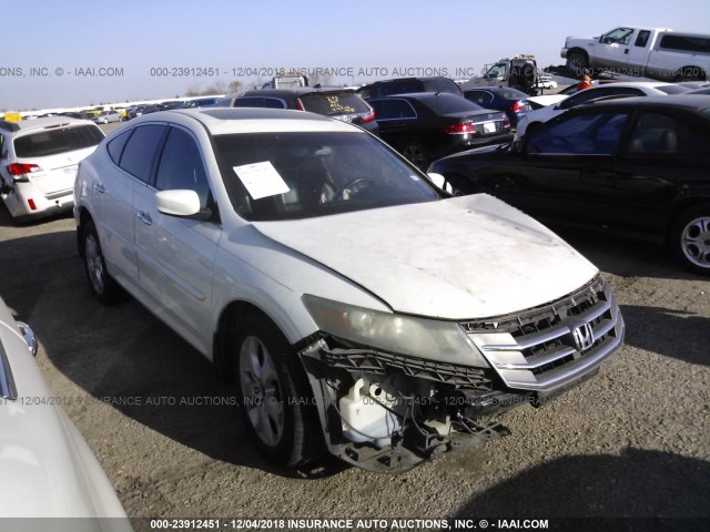 5J6TF1H56AL010351 - 2010 HONDA ACCORD CROSSTOUR EXL WHITE photo 1