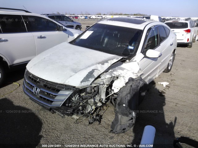 5J6TF1H56AL010351 - 2010 HONDA ACCORD CROSSTOUR EXL WHITE photo 6