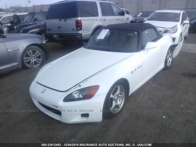 JHMAP11473T000926 - 2003 HONDA S2000 WHITE photo 2