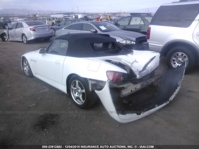 JHMAP11473T000926 - 2003 HONDA S2000 WHITE photo 3