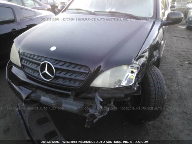 4JGAB54EX1A273021 - 2001 MERCEDES-BENZ ML 320 BLACK photo 6