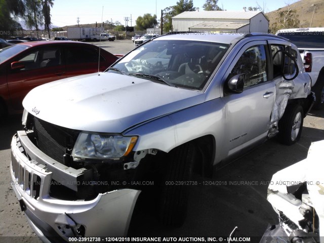 1J4NF1FB3BD148474 - 2011 JEEP COMPASS SPORT SILVER photo 2