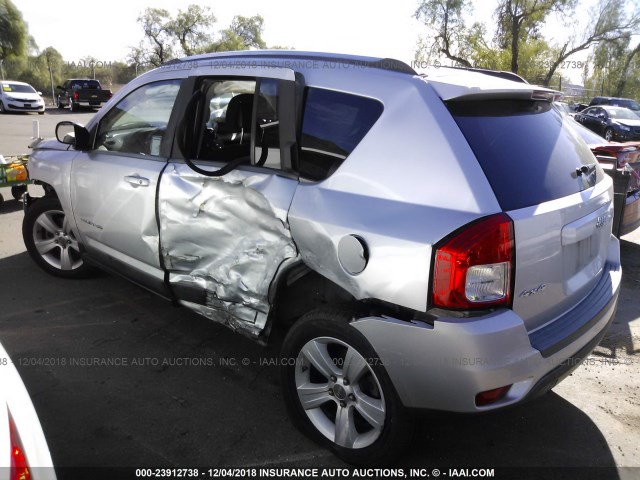 1J4NF1FB3BD148474 - 2011 JEEP COMPASS SPORT SILVER photo 3