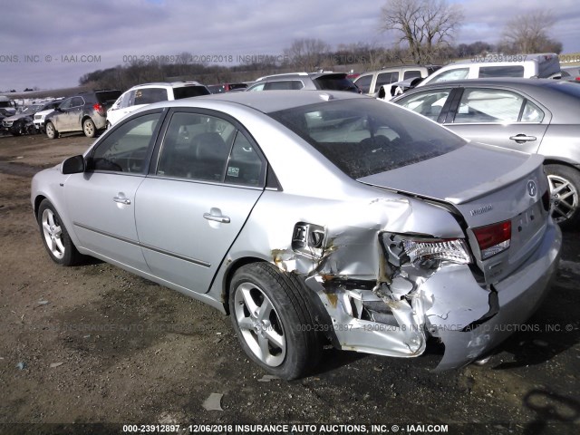 5NPEU46F37H259902 - 2007 HYUNDAI SONATA SE/LIMITED SILVER photo 3