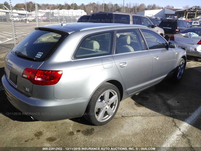 WAUKH74F08N020558 - 2008 AUDI A6 AVANT QUATTRO SILVER photo 4