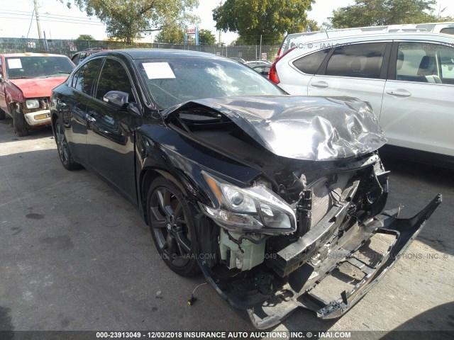 1N4AA5APXEC471059 - 2014 NISSAN MAXIMA S/SV BLACK photo 1