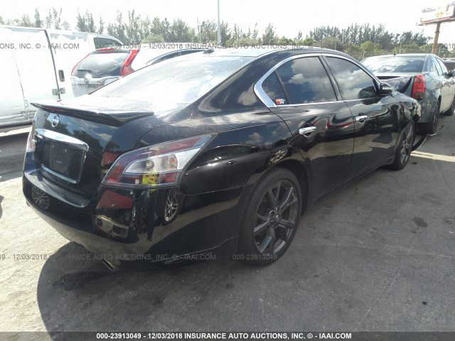 1N4AA5APXEC471059 - 2014 NISSAN MAXIMA S/SV BLACK photo 4