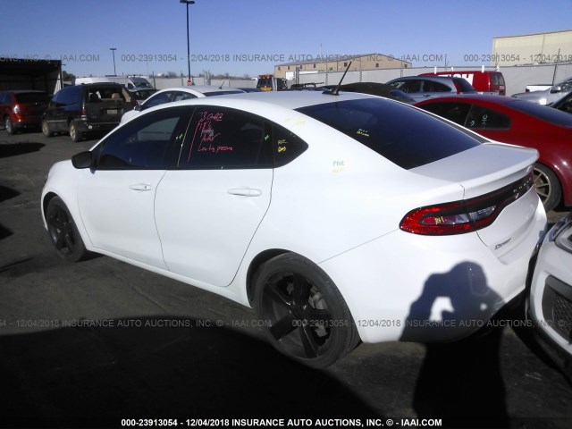 1C3CDFBB7FD368698 - 2015 DODGE DART SXT WHITE photo 3