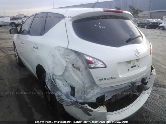 JN8AZ1MW3CW207910 - 2012 NISSAN MURANO S/SL/LE WHITE photo 3