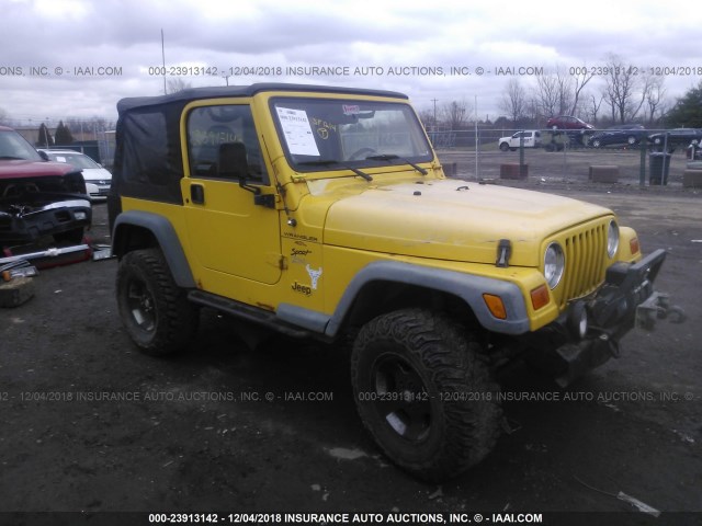 1J4FA49S1YP716003 - 2000 JEEP WRANGLER / TJ SPORT YELLOW photo 1