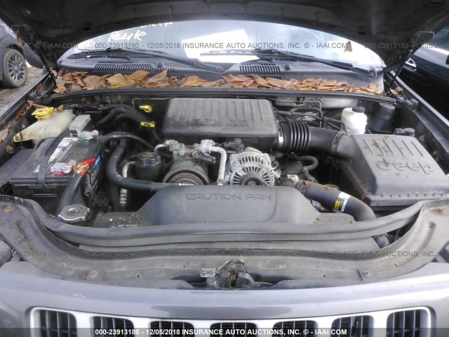 1J4GW48N64C404505 - 2004 JEEP GRAND CHEROKEE LAREDO/COLUMBIA/FREEDOM GRAY photo 10