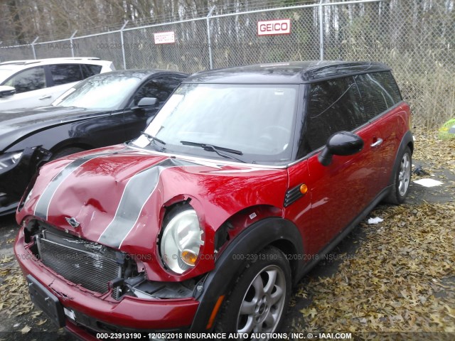 WMWML33588TN66979 - 2008 MINI COOPER CLUBMAN RED photo 2