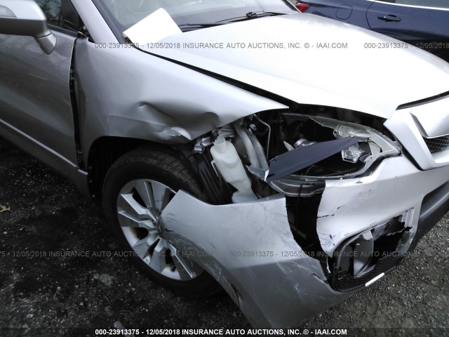 5J8TB1H53AA008216 - 2010 ACURA RDX TECHNOLOGY SILVER photo 6