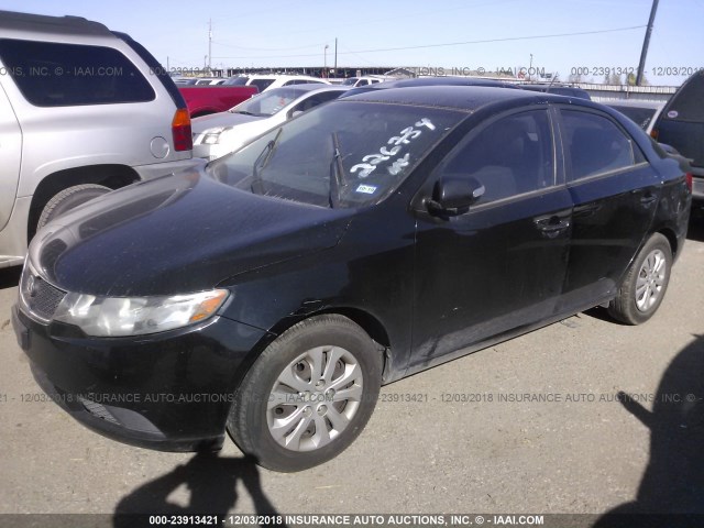 KNAFU4A21A5226734 - 2010 KIA FORTE EX BLACK photo 2