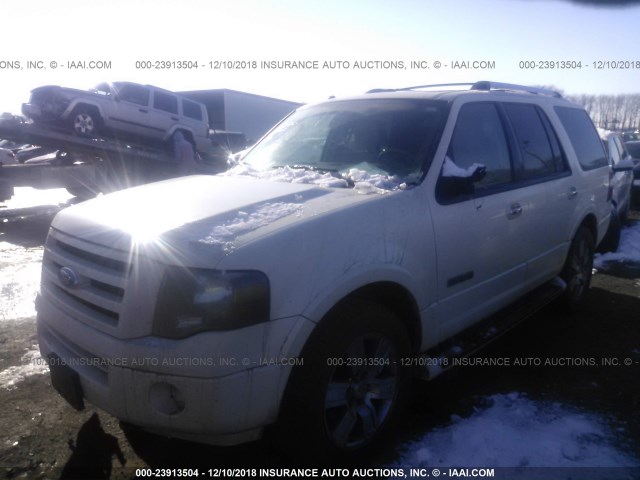 1FMFU20577LA25391 - 2007 FORD EXPEDITION LIMITED WHITE photo 2