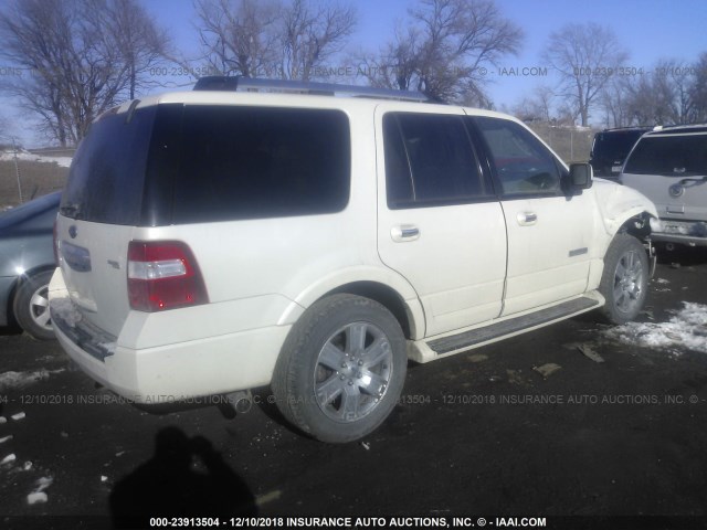 1FMFU20577LA25391 - 2007 FORD EXPEDITION LIMITED WHITE photo 4