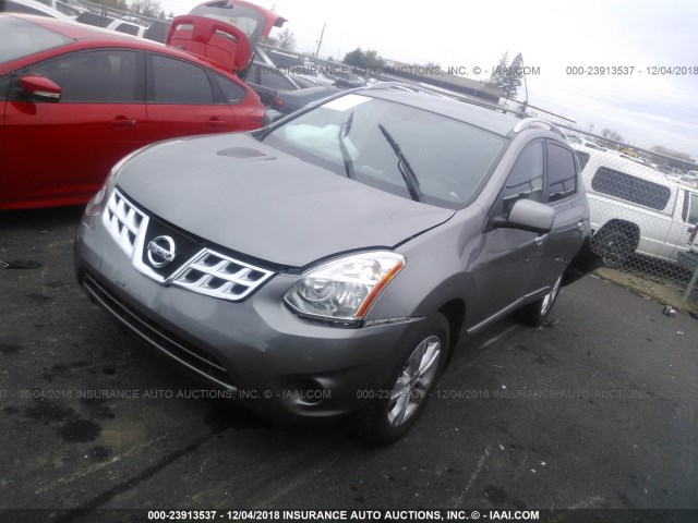 JN8AS5MT5CW607081 - 2012 NISSAN ROGUE S/SV GRAY photo 2