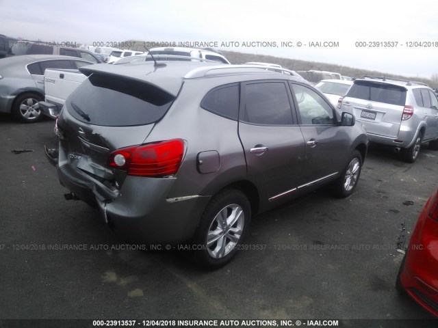 JN8AS5MT5CW607081 - 2012 NISSAN ROGUE S/SV GRAY photo 4