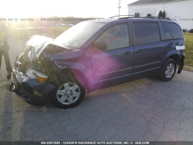 2D4RN4DE9AR476781 - 2010 DODGE GRAND CARAVAN SE BLUE photo 2