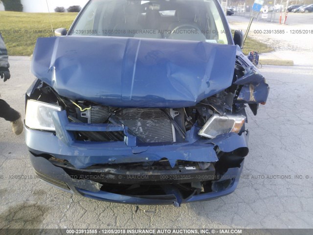 2D4RN4DE9AR476781 - 2010 DODGE GRAND CARAVAN SE BLUE photo 6