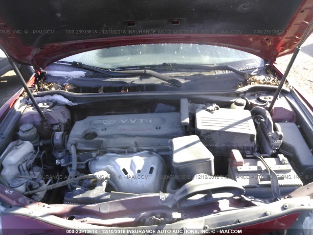 JTNBE46K073065607 - 2007 TOYOTA CAMRY NEW GENERAT CE/LE/XLE/SE RED photo 10