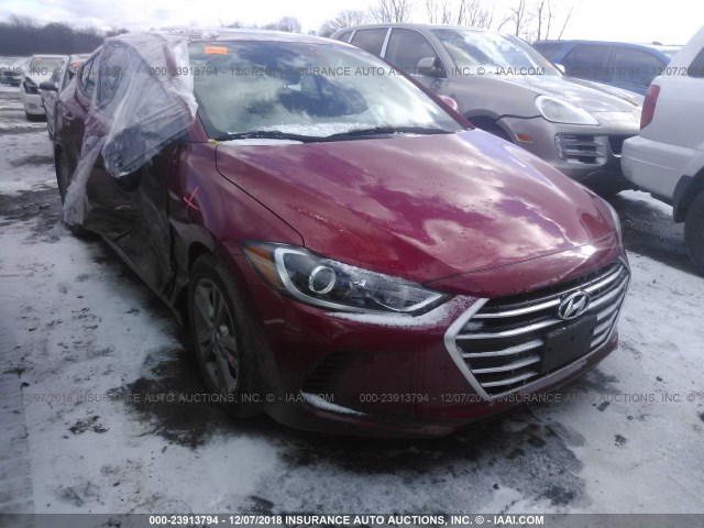 5NPD84LF8HH001042 - 2017 HYUNDAI ELANTRA SE/VALUE/LIMITED RED photo 1