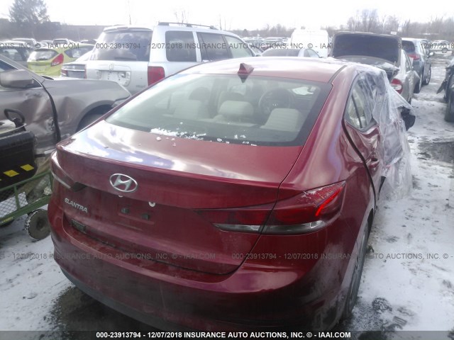 5NPD84LF8HH001042 - 2017 HYUNDAI ELANTRA SE/VALUE/LIMITED RED photo 4