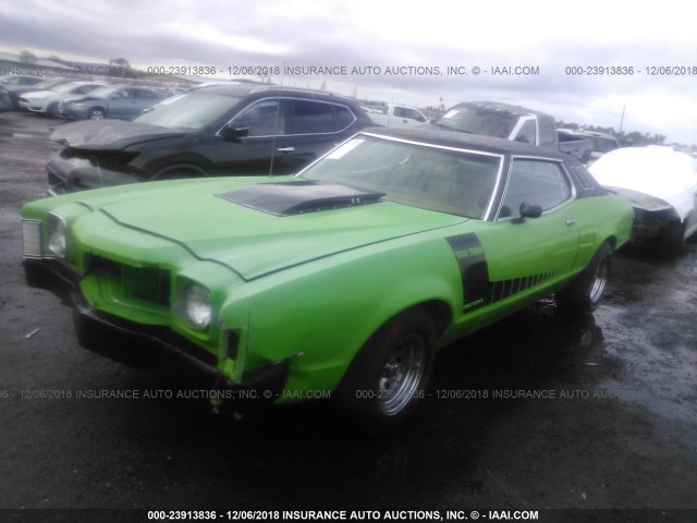 4G21S178967 - 1974 FORD TORINO GREEN photo 2